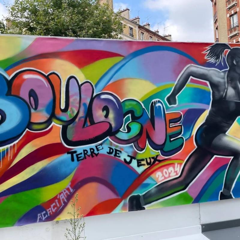 Passage de la flamme olympique  à Boulogne Billancourt