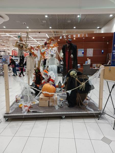Animations pour Halloween au centre commercial pour E.Leclerc